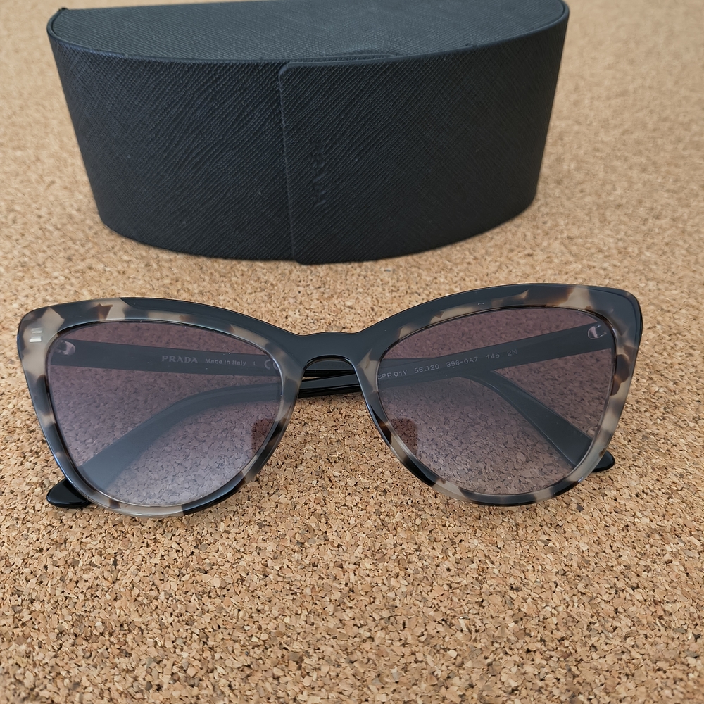 Prada Black and Tortoise Women's Sunglasses
